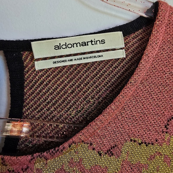 Anthropologie Aldomartins Lisse Floral 3/4 Sleeve Fit & Flare Dress SZ Medium - Picture 7 of 10